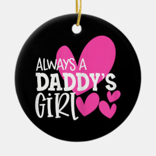 Ornamento De Cerâmica Sempre uma Camisa de Menina do Papai Filha Meninas