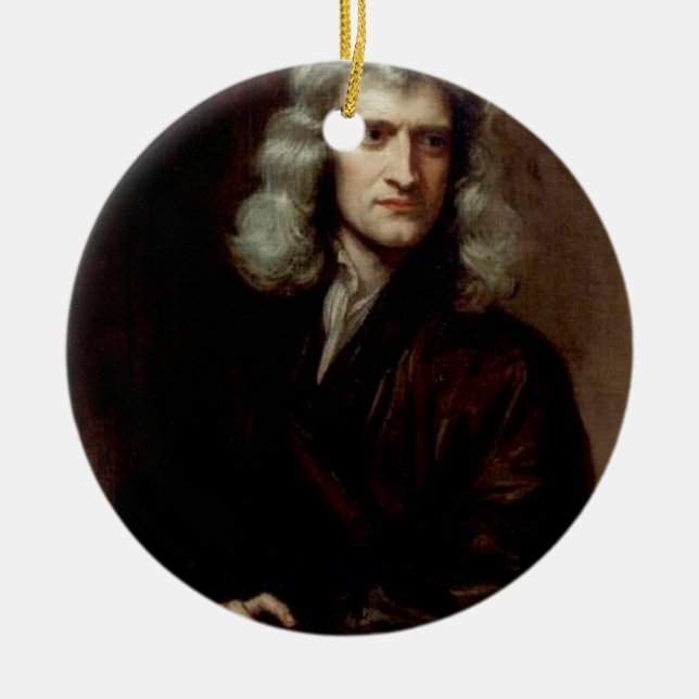Ornamento De Cerâmica senhor Isaac Newton (Frente)