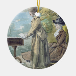Ornamento De Cerâmica Senhora Francis Scott e senhora Elliot, c.1770