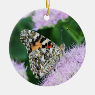 Ornamento De Cerâmica Senhora Pintada Doce