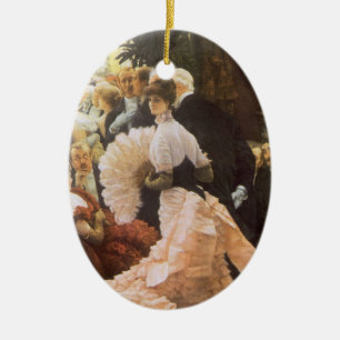 Ornamento De Cerâmica Senhora política por James Tissot, Victorian do