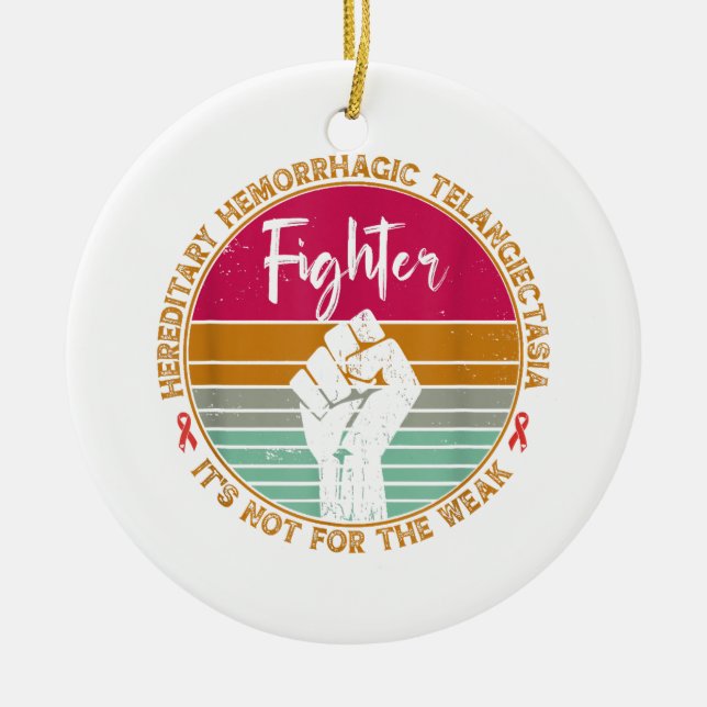 Ornamento De Cerâmica Sensibilização para a telangiectasia hemorrágica h (Frente)