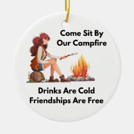 Ornamento De Cerâmica Sente-se por nossa camarada.