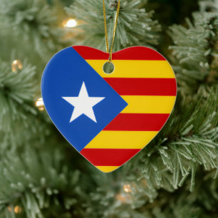 Ornamento De Cerâmica Senyera Estelada