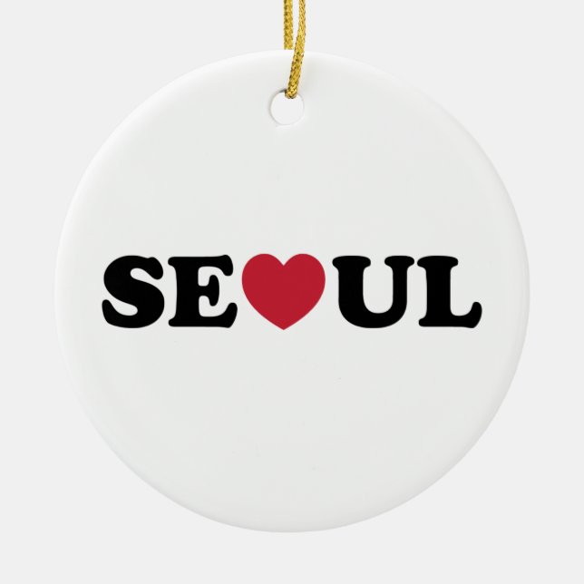 Ornamento De Cerâmica Seoul Love Heart (Frente)