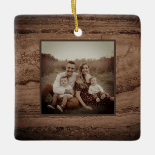 Ornamento De Cerâmica Sepia castanho-preto castanho-bravo-granito