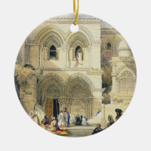 Ornamento De Cerâmica Sepulchre santamente, em Jerusalem (litho da cor)