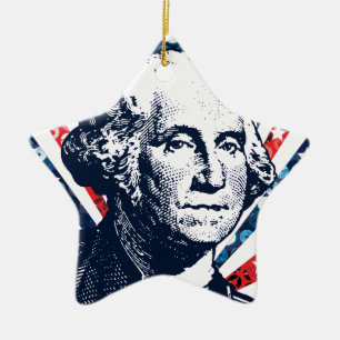 Ornamento De Cerâmica sequin george washington