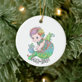 Ornamento De Cerâmica Sereia - Mer-Baby