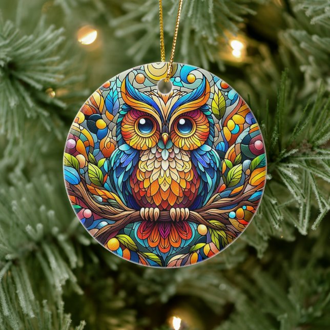 Ornamento De Cerâmica Serenidade no Jardim Uma Bancada entre Bloomias (Árvore)