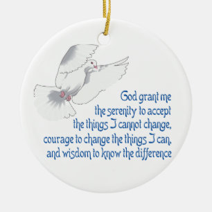 Ornamento De Cerâmica Serenity Prayer