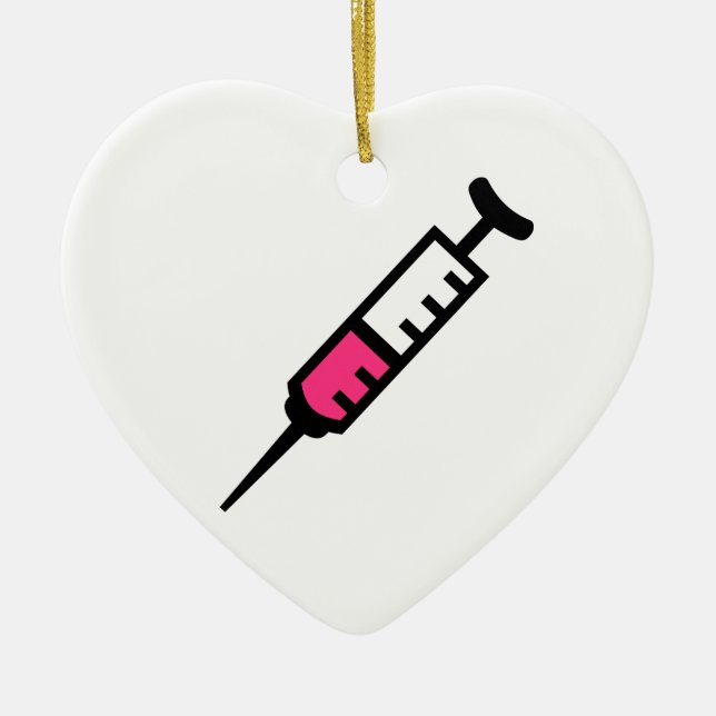 Ornamento De Cerâmica Seringa da injeção (Frente)