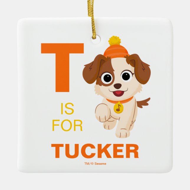 Ornamento De Cerâmica Sesame Street | Tango de Inverno (Frente)