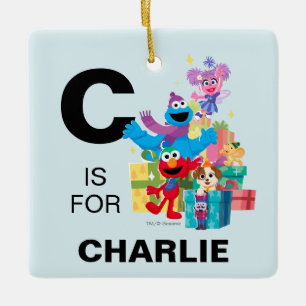 Ornamento De Cerâmica Sésamo Street Pals and Present