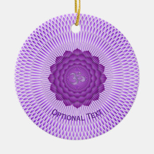 Ornamento De Cerâmica Sete Chakras Crown Chakra Yoga Design
