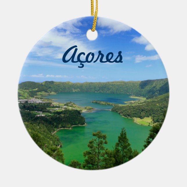 Ornamento De Cerâmica Sete Cidades - Açores (Frente)