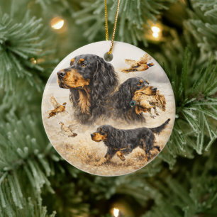 Ornamento De Cerâmica Setter Gordon