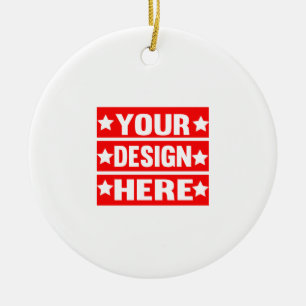 Ornamento De Cerâmica Seu Design aqui personalizado