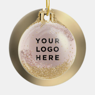 Ornamento De Cerâmica Seu logotipo de business Goldros Fatura de Natal P