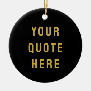 Ornamento De Cerâmica Seu Orçamento Aqui em Preto Dourado Personalizado