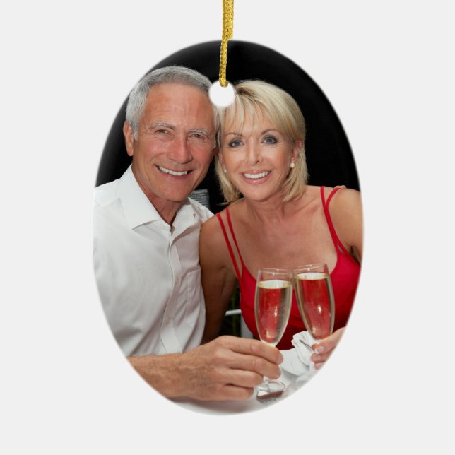 Ornamento De Cerâmica Seu Pedido de Foto de Criação - SRF (Frente)