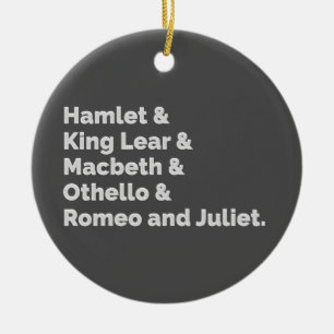Ornamento De Cerâmica Shakespeare Plays I
