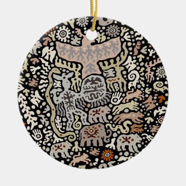 Ornamento De Cerâmica Shaman Peyote Ritual (Frente)