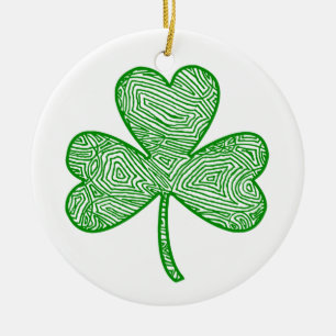 Ornamento De Cerâmica Shamrock