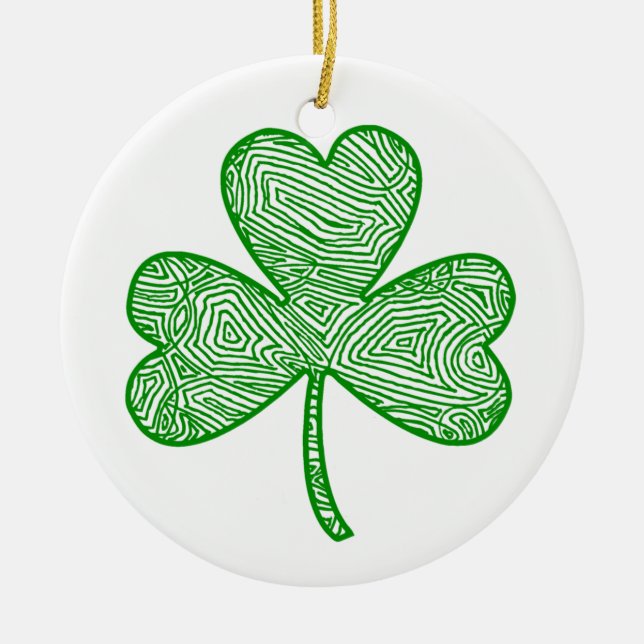Ornamento De Cerâmica Shamrock (Frente)