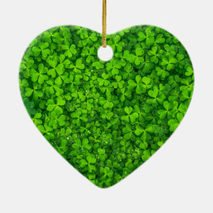 Ornamento De Cerâmica Shamrock Clovers Green Irish Símbolo Irlanda