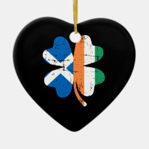 Ornamento De Cerâmica Shamrock Ireland Escócia