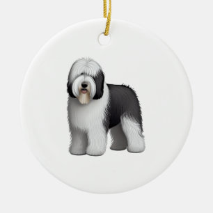 Ornamento De Cerâmica Sheepdog 10 antigo inglês