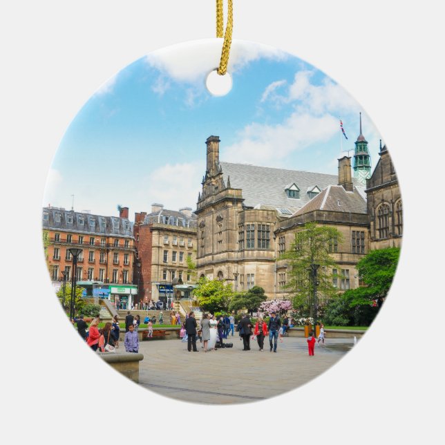 Ornamento De Cerâmica Sheffield (Frente)