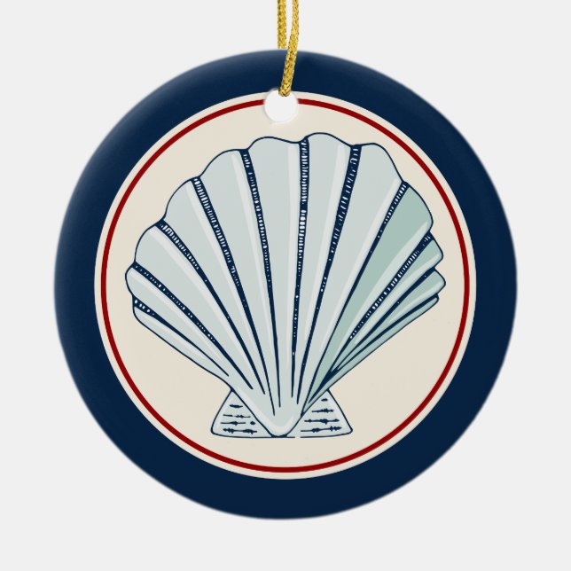 Ornamento De Cerâmica Shell (Frente)