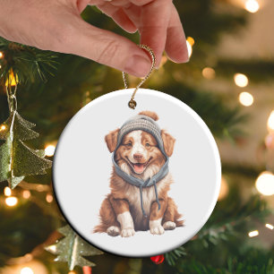 Ornamento De Cerâmica Shepherd Art australiano personalizado