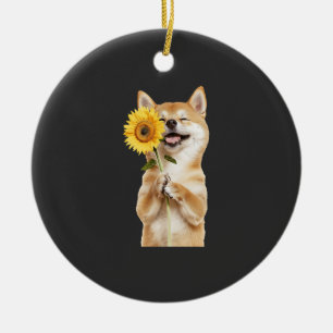 Ornamento De Cerâmica Shiba Inu