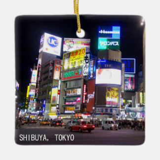 Ornamento De Cerâmica Shibuya City Lights Night em Tóquio Japão