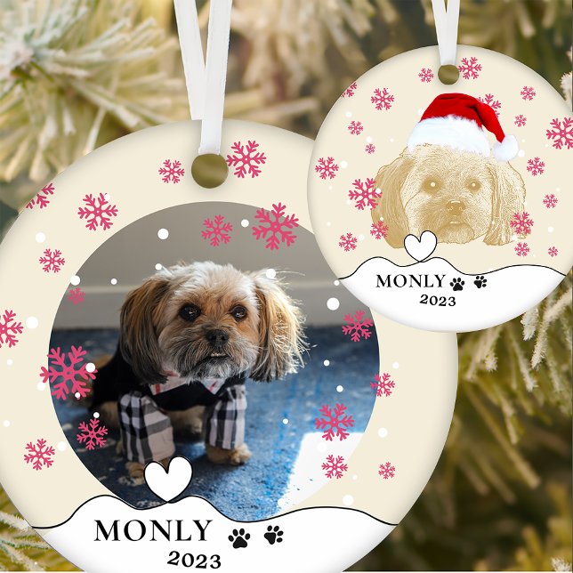 Ornamento De Cerâmica Shih Tzu Dog Desenho Personalizado Da Mão (Criador carregado)