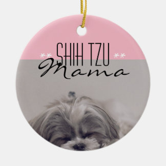 Ornamento De Cerâmica Shih Tzu Mama Ornament for Dog Mães