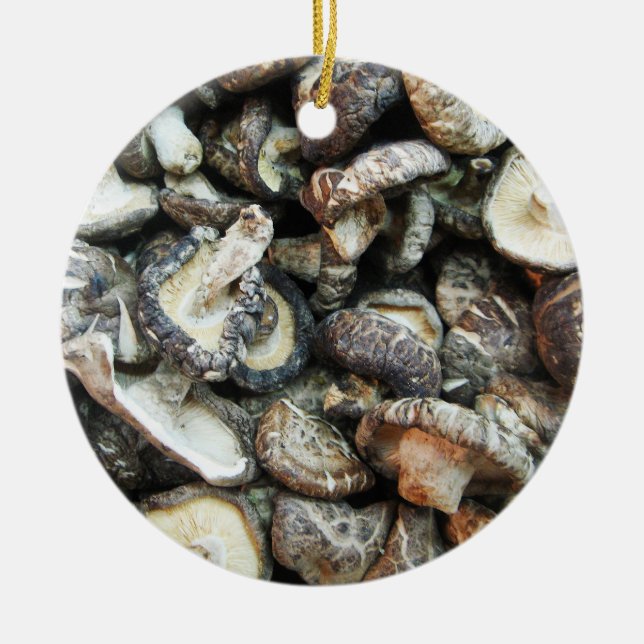 Ornamento De Cerâmica Shiitake Mushroom (Frente)