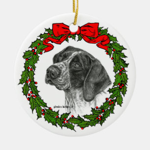 Ornamento De Cerâmica Shorthair Arte Alemã de Glenda S. Harlan