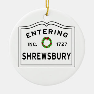 Ornamento De Cerâmica Shrewsbury, MÃE Holiday Wreath Metal Ornament