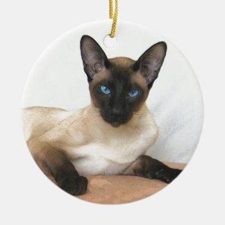 Ornamento De Cerâmica Siamese Cat