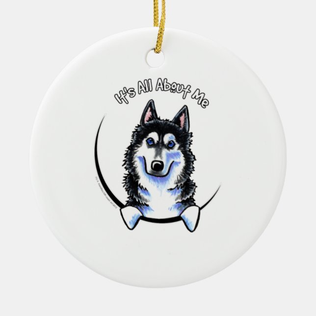 Ornamento De Cerâmica Siberian Husky IAAM (Frente)