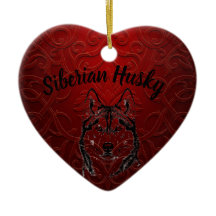 Siberian Husky Personalised Hearnament - pet