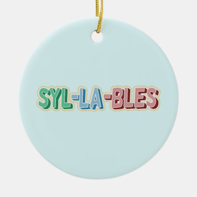 Ornamento De Cerâmica Sílabas topográficas (Frente)