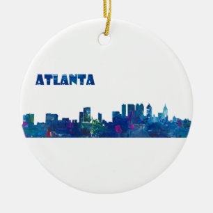 Ornamento De Cerâmica Silhueta da skyline de Atlanta