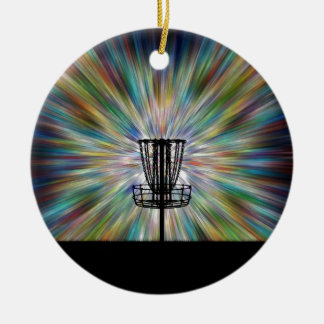 Ornamento De Cerâmica Silhueta de cesta de golfe de disco