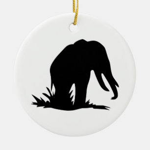 Ornamento De Cerâmica Silhueta de Elefante