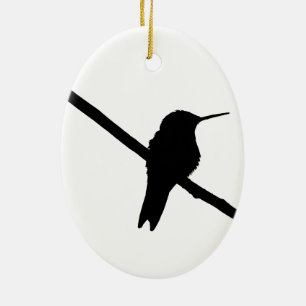 Ornamento De Cerâmica Silhueta do colibri